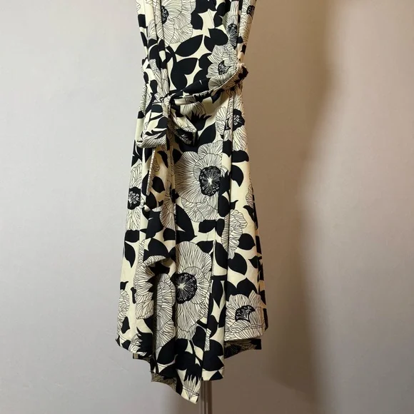 Flora Bea NYC NWT Sleeveless Wrap Rica Dress Floral Pattern Black & Cream Sz XL - Picture 5 of 14